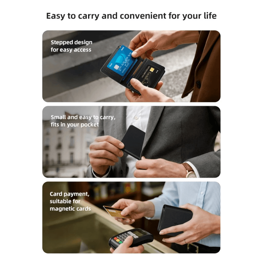 กระเป๋าเก็บการ์ดอัจฉริยะ HOCO E91F พร้อม GPS TRACKER ติดตามตำแหน่งทั่วโลก สำหรับ APPLE IOS เก็บบัตรได้ 11 ใบ